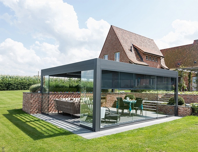  The creation of a  genuine space halfway  between  indoors  and  outdoors  